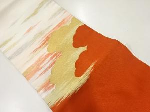 リサイクル　霞に雲模様織出し名古屋帯